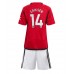 Manchester United Christian Eriksen #14 Barnkläder Hemma matchtröja till baby 2023-24 Kortärmad (+ Korta byxor) Billigt